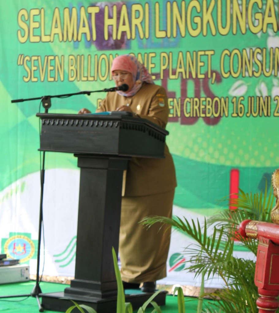 Sambutan kepala dlh Kab. Cirebon Dra. Hj. ITA ROHPITASARI, M.Si
